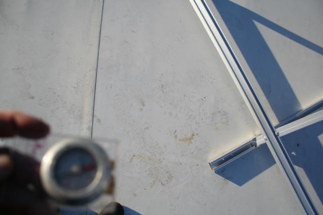 Compass held in air